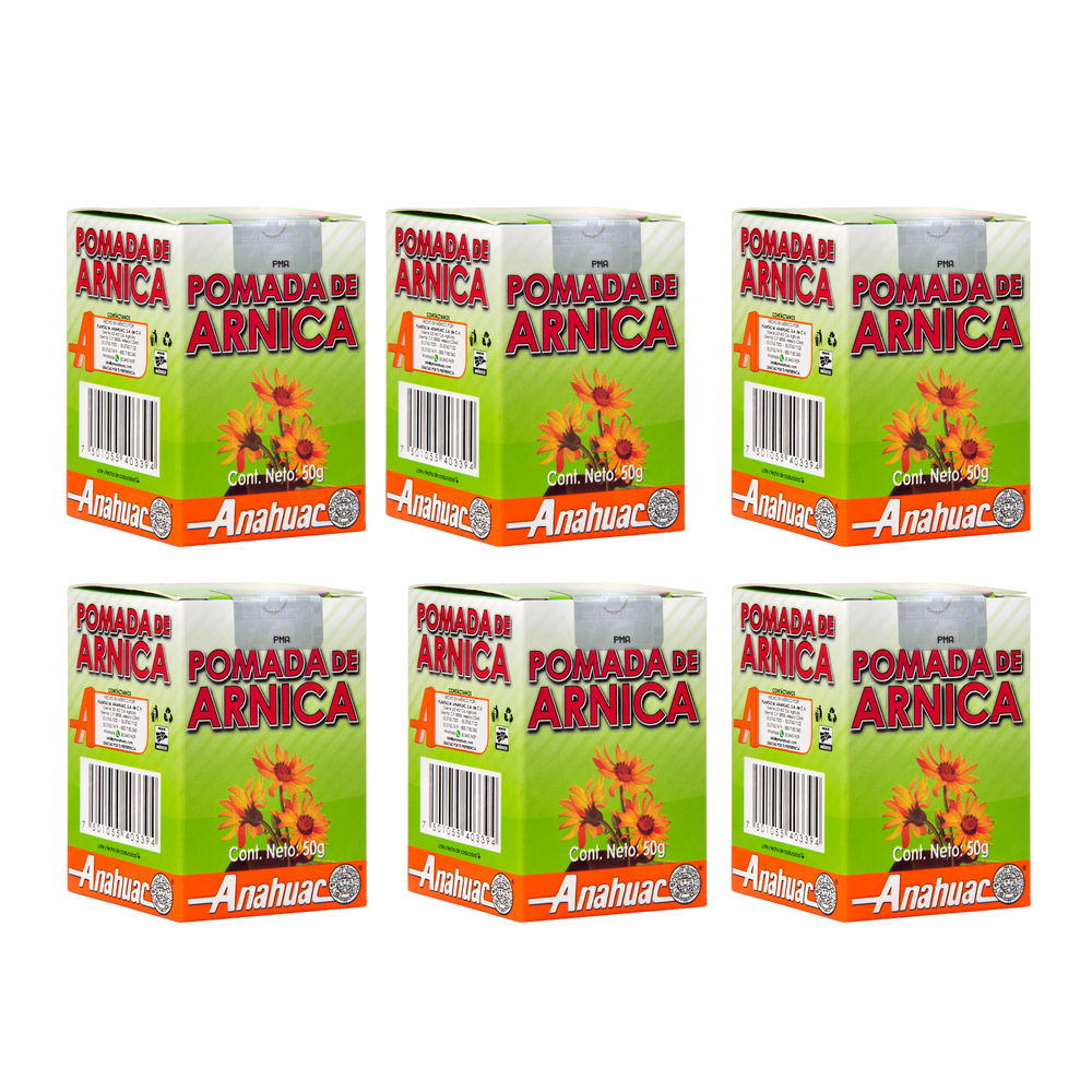 Pomada de Arnica Anahuac Paquete 6pzs - Juveternal