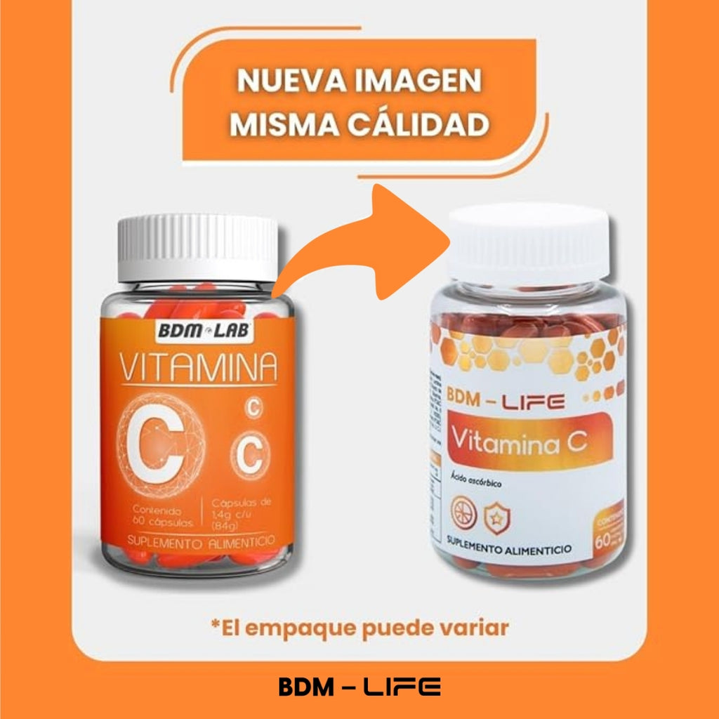 Vitamina C | Suplemento alimenticio |  60 cápsulas