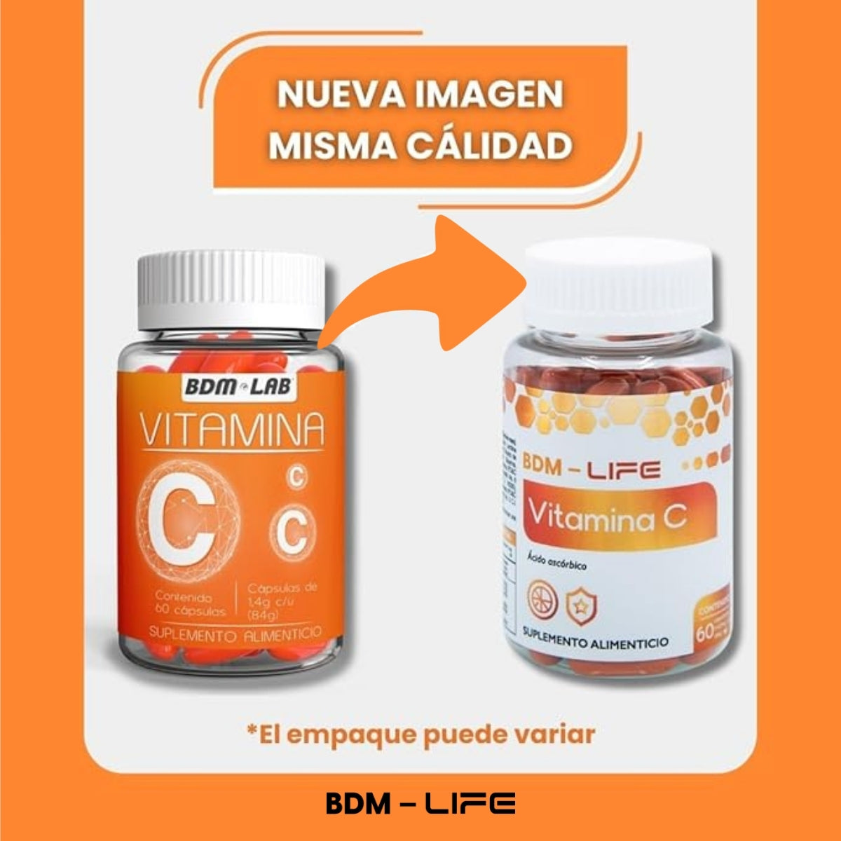 Vitamina C | Suplemento alimenticio |  60 cápsulas