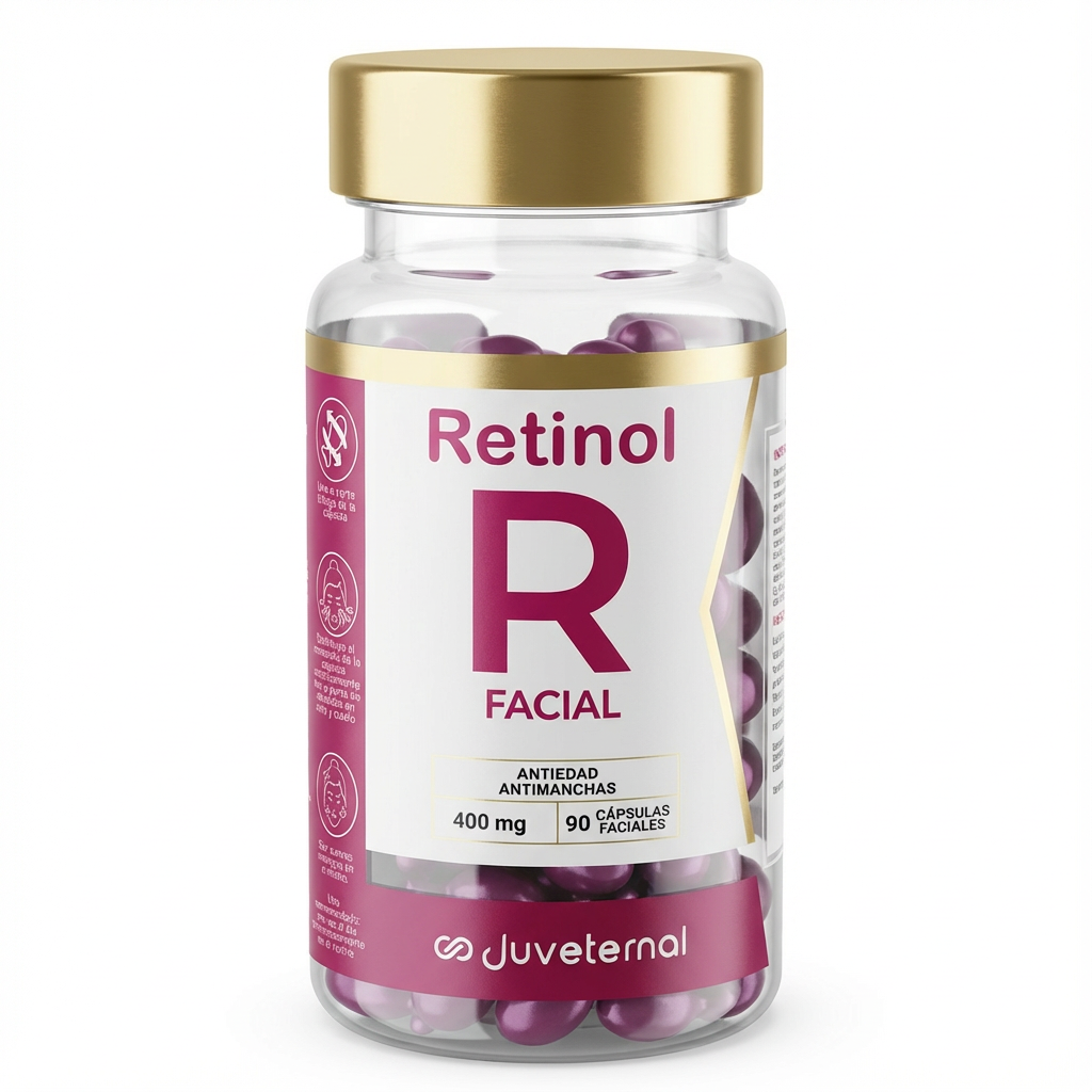 Cápsulas Faciales Retinol, 90 Unidades,  Renovación y Antiedad
