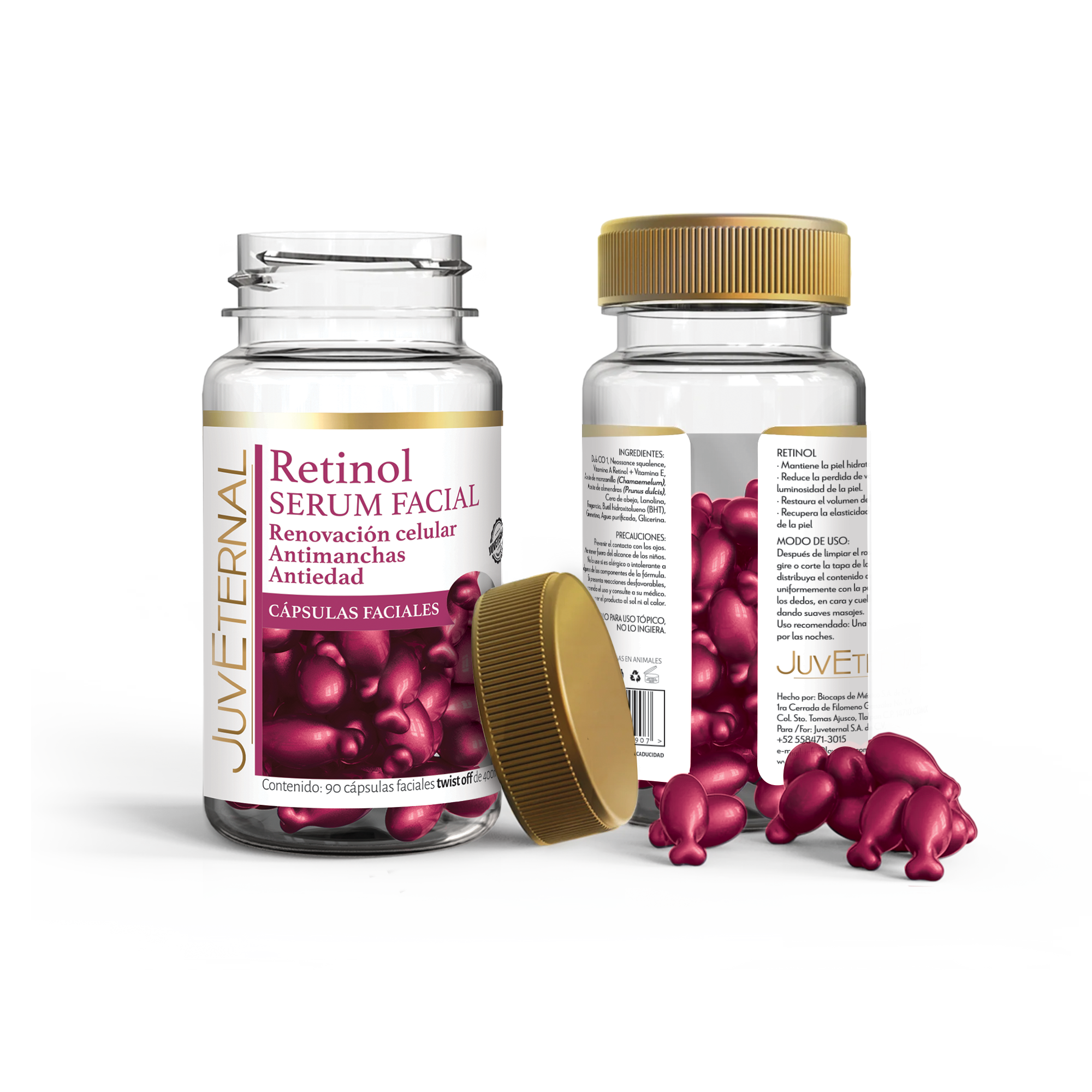 90 Cápsulas Faciales Retinol