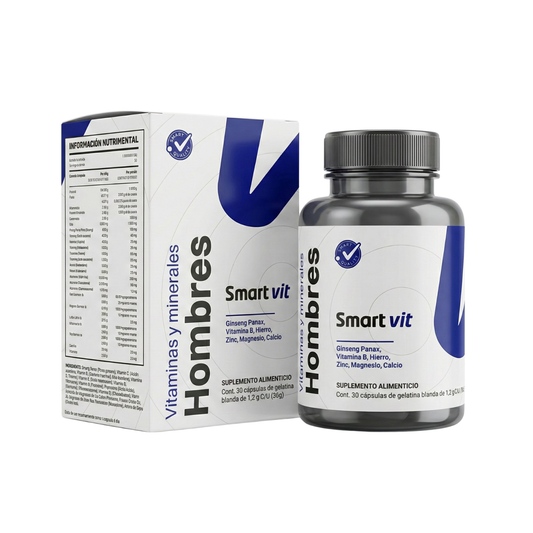 Smart Vit Vitaminas y Minerales Hombres 30 capsulas suplemento alimenticio - Juveternal