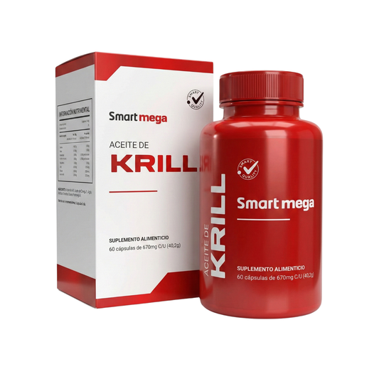 SMART MEGA Neo krill 60 Cápsulas + Aceite de Omega + Aceite de Krill - Juveternal