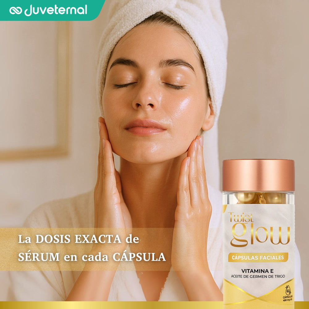Twist Glow Cápsulas Faciales de Vitamina E y Aceite de Germen de Trigo - Juveternal