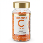 Cápsulas Faciales de Vitamina C, 90 Unidades, Luminosidad y Antioxidantes