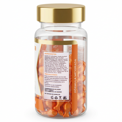 Cápsulas Faciales de Vitamina C, 90 Unidades, Luminosidad y Antioxidantes - Juveternal