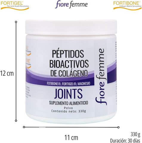 Péptidos bioactivos de Colágeno | 330 g | Fortibone | Fortigel | Magnesio - Juveternal