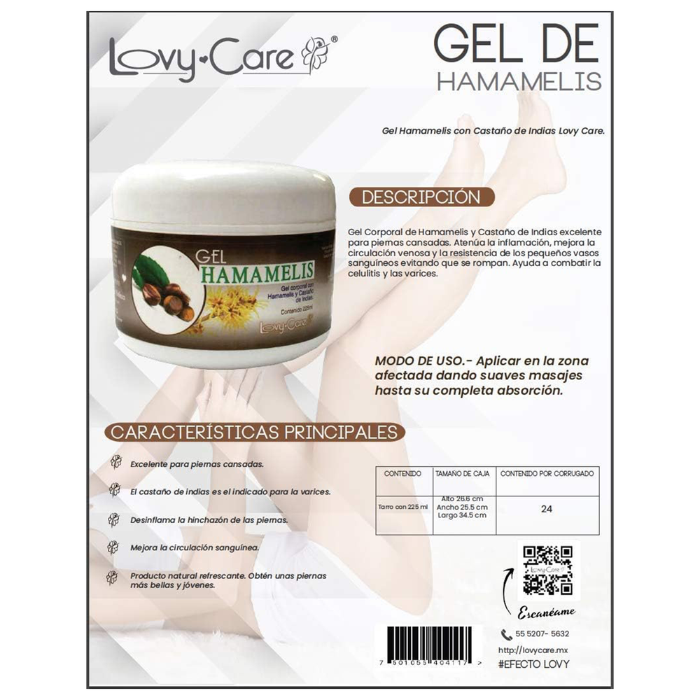 Gel corporal | Hamamelis y Castaño de Indias | 225ml - Juveternal
