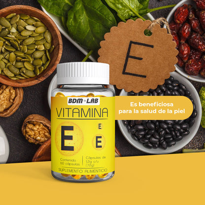 Vitamina E | Suplemento alimenticio |  60 cápsulas