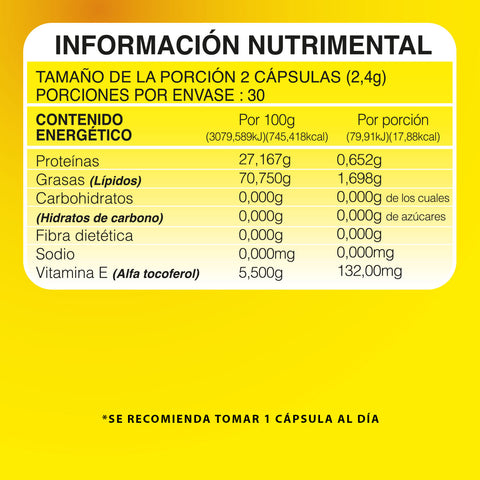 Vitamina E | Suplemento alimenticio |  60 cápsulas - Juveternal