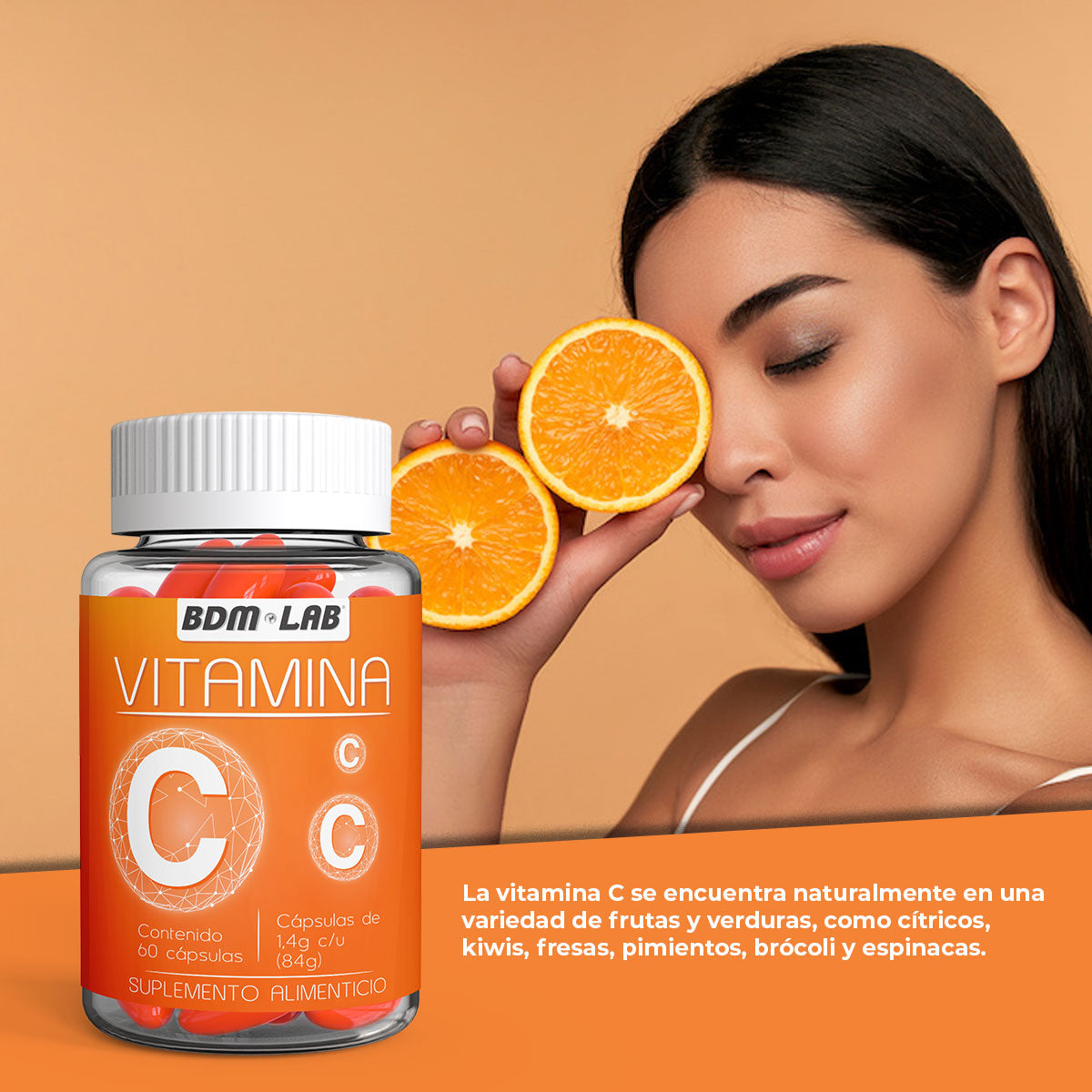 Vitamina C | Suplemento alimenticio |  60 cápsulas
