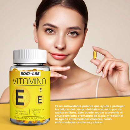 Vitamina E | Suplemento alimenticio |  60 cápsulas