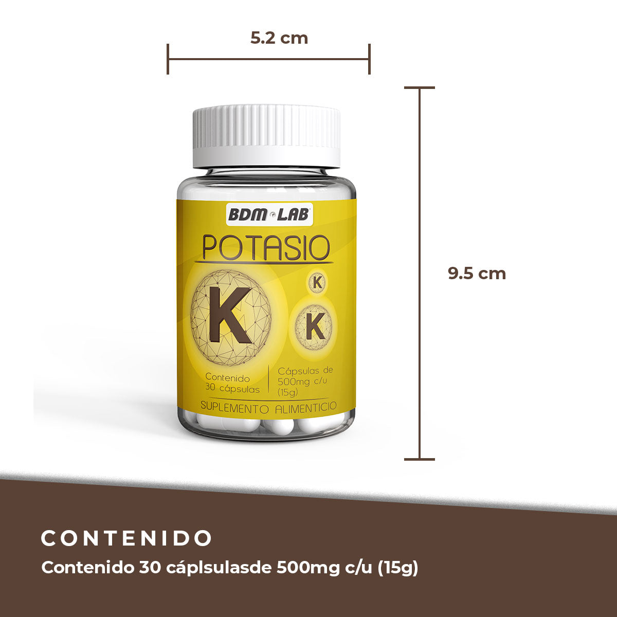 Potasio | 30 capsulas | Suplemento alimenticio