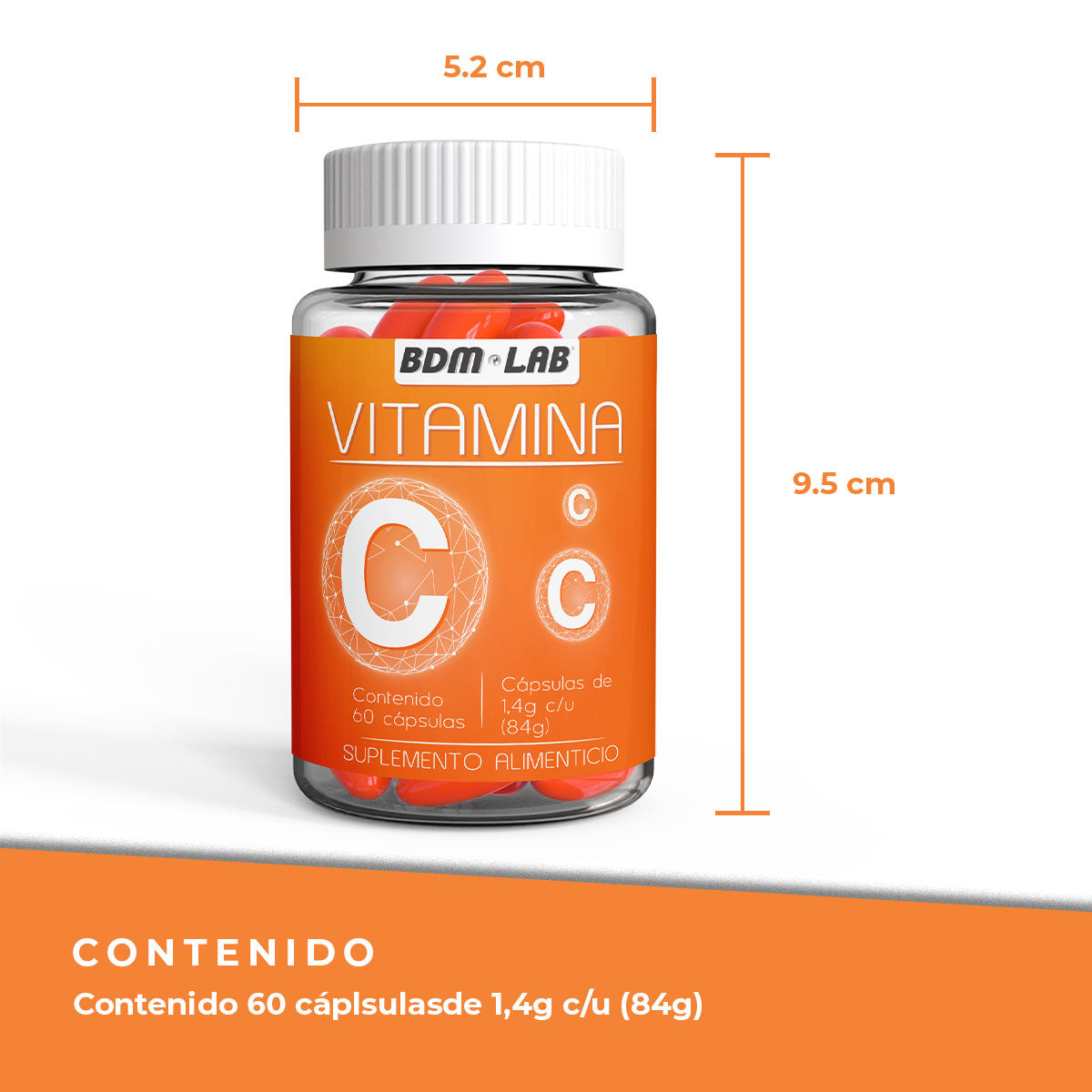 Vitamina C | Suplemento alimenticio |  60 cápsulas