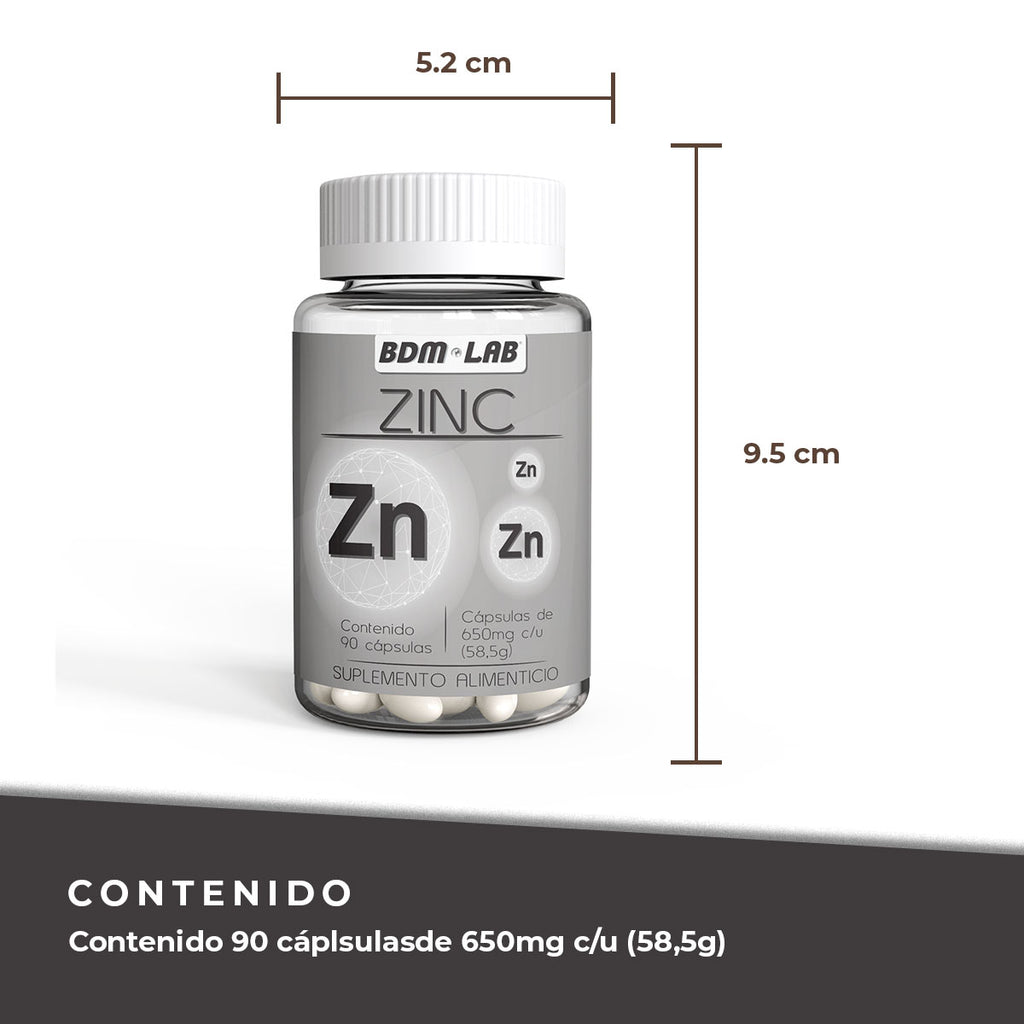 Zinc  | Suplemento alimenticio |  60 cápsulas