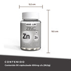 Zinc  | Suplemento alimenticio |  60 cápsulas