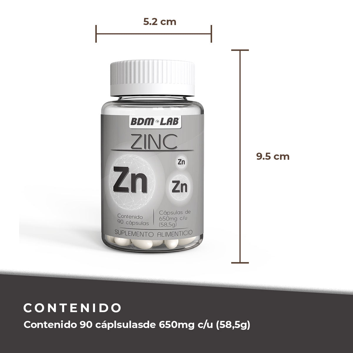 Zinc  | Suplemento alimenticio |  60 cápsulas