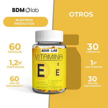 Vitamina E | Suplemento alimenticio |  60 cápsulas