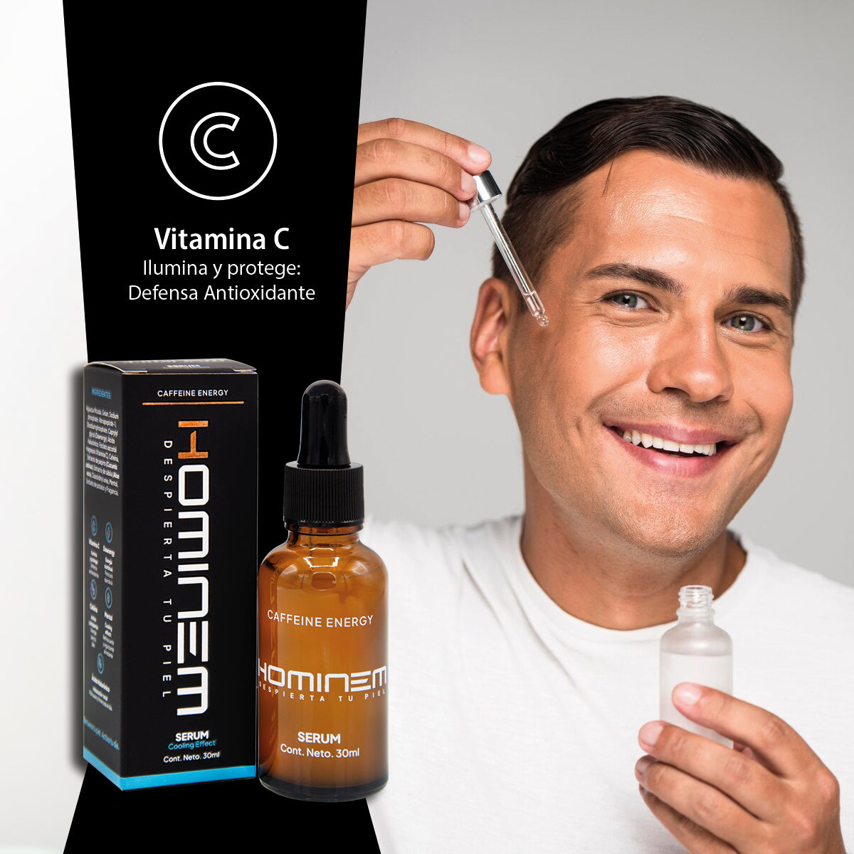 HOMINEM Serum Facial Cooling Effect Vitamina C y Mentol