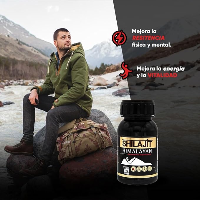 Suplemento alimenticio | Shilajit autentico puro | Del himalaya | 180 cápsulas - Juveternal