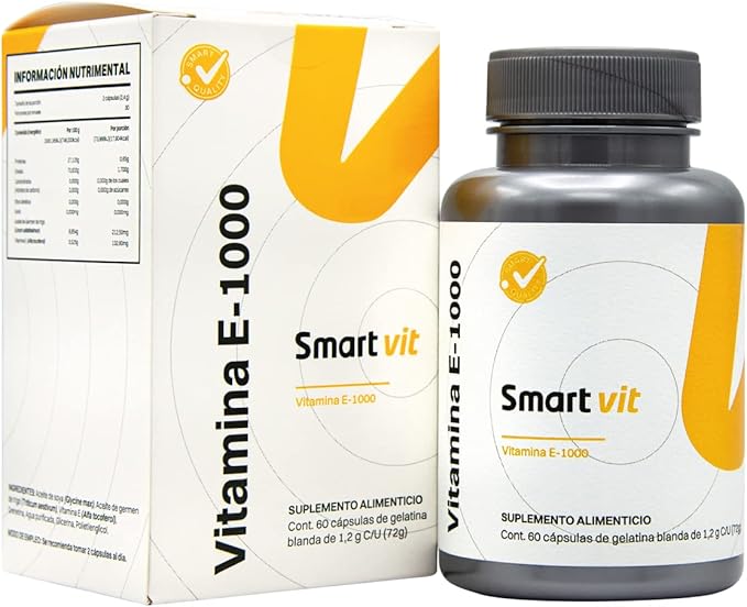 SMART VIT Vitamina E-1000 60 capsulas Suplemento alimenticio